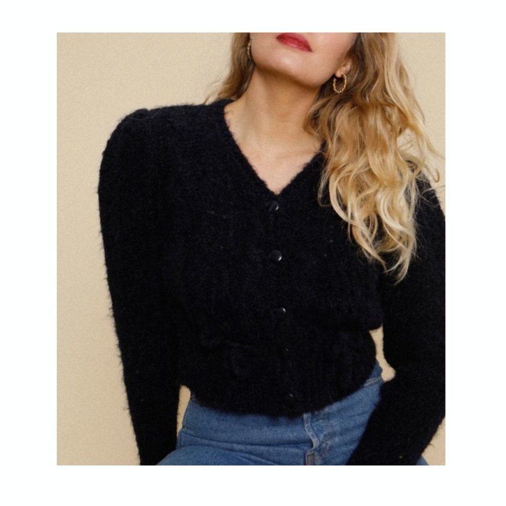 ROUJE Aria Cardigan in Blue